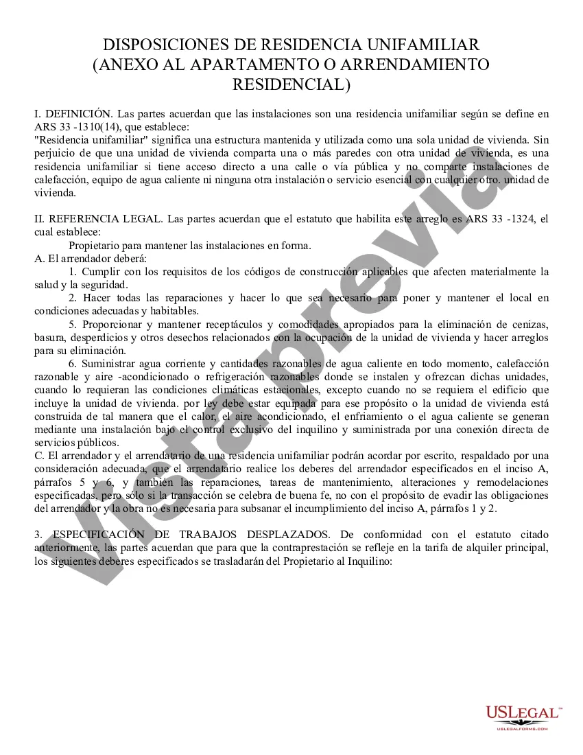 Preview Disposiciones de residencia unifamiliar