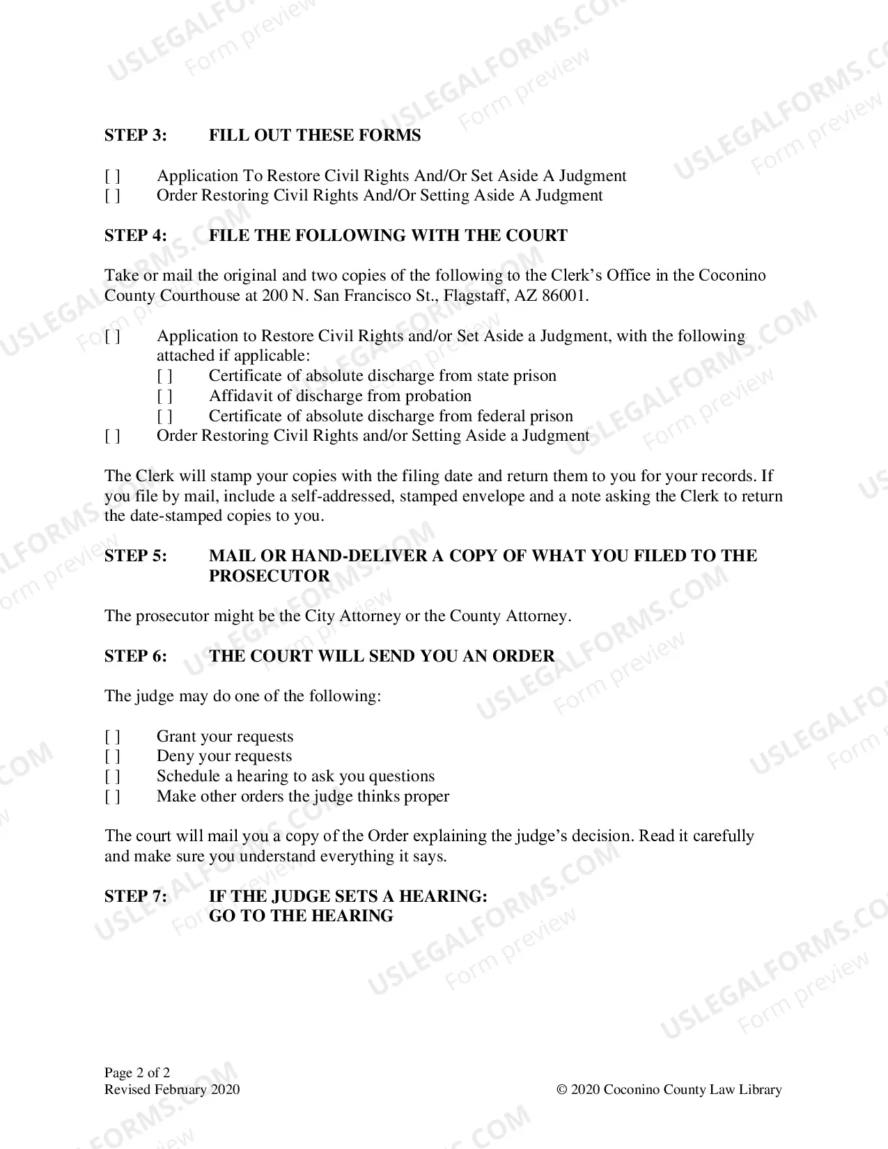 Preview Order To Restore Civil Rights Set Aside Judgment