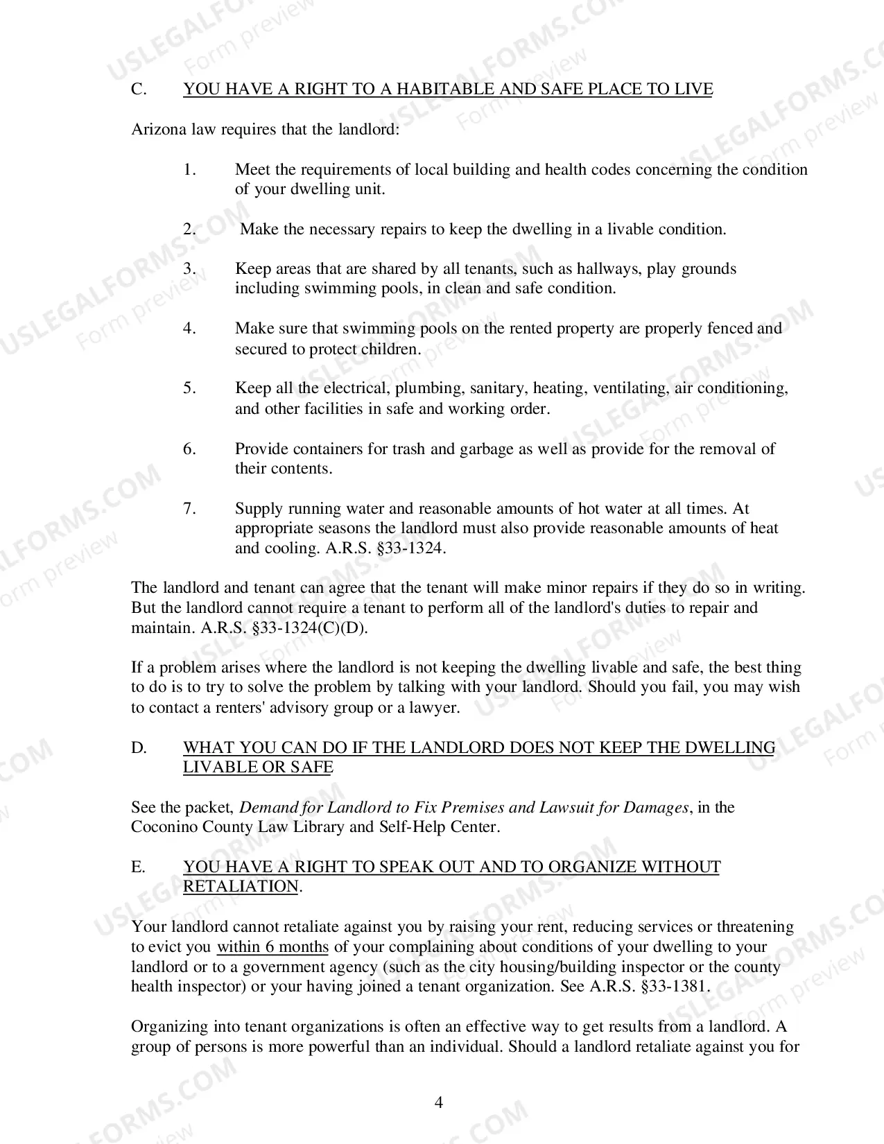 Preview Tenant Rights and Responsibilities