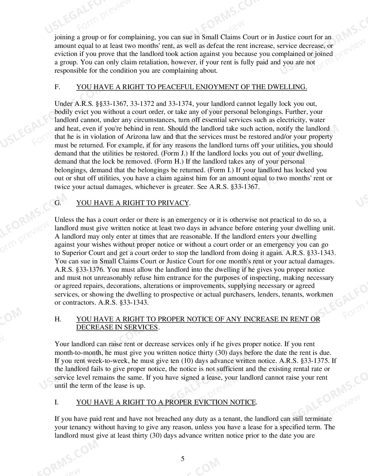 Preview Tenant Rights and Responsibilities
