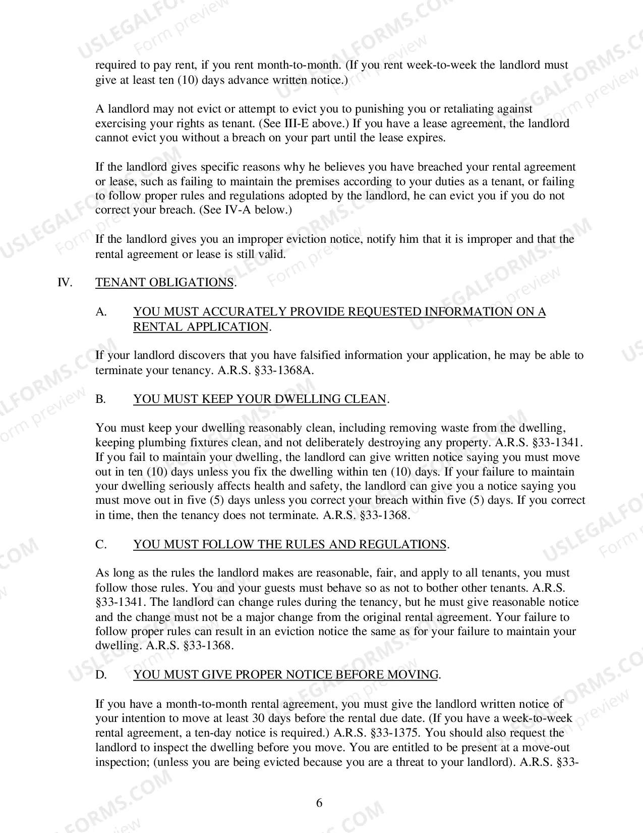 Preview Tenant Rights and Responsibilities