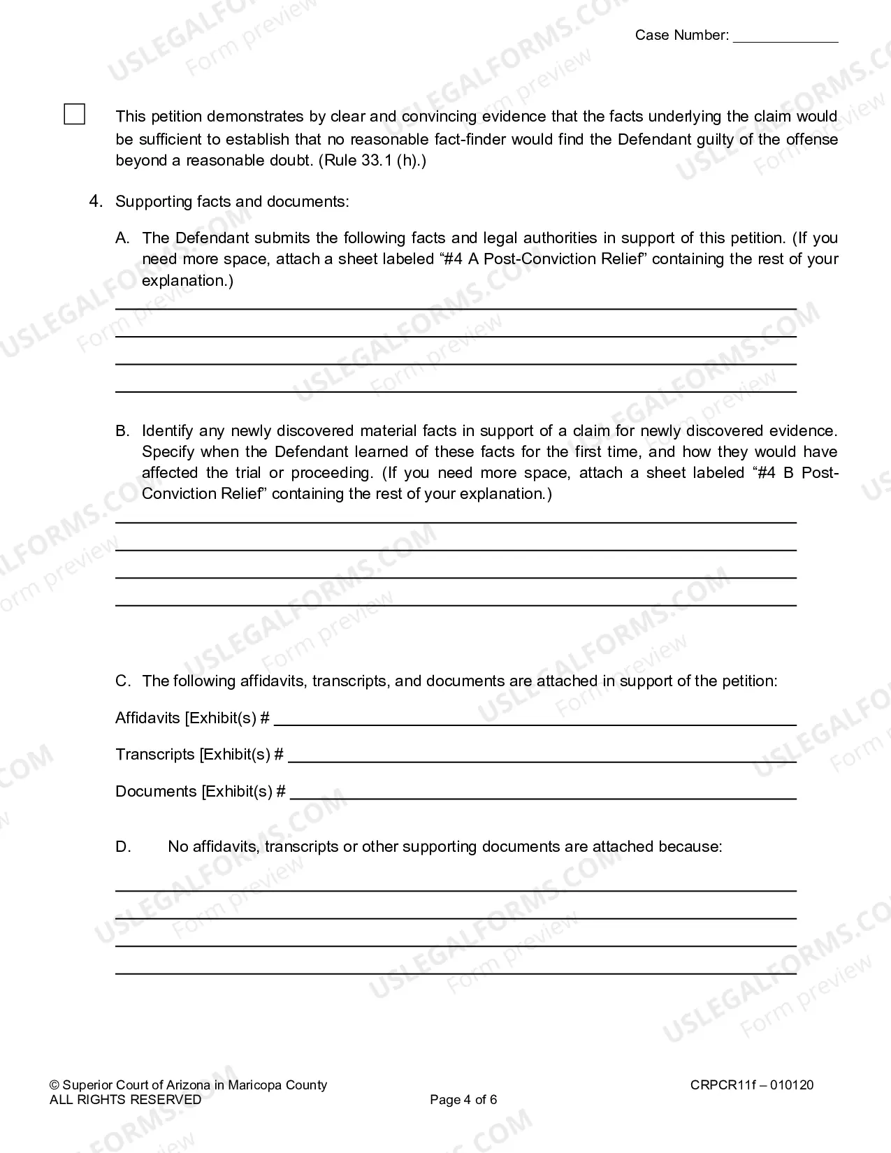 Preview Petition For Post Conviction Relief