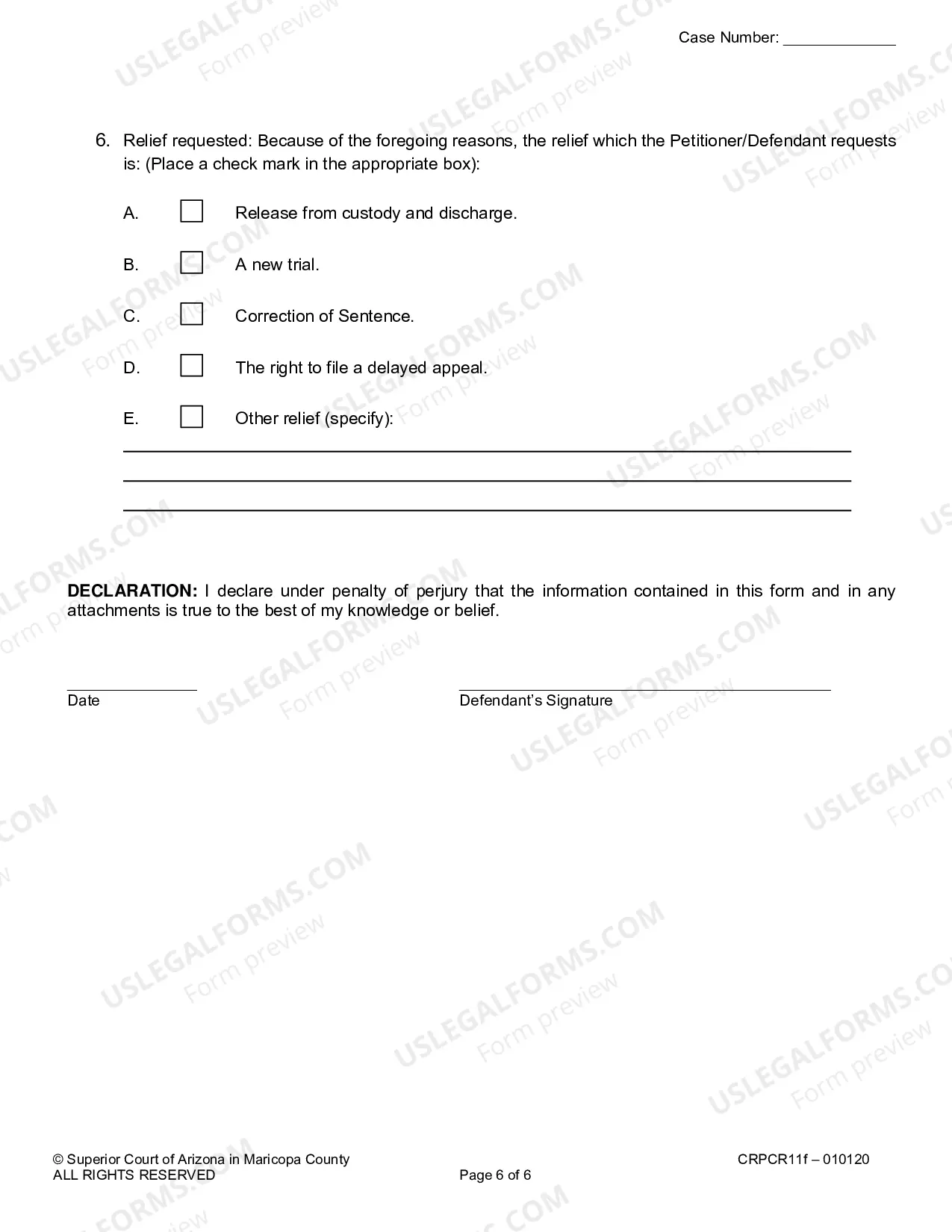 Preview Petition for Post-Conviction Relief