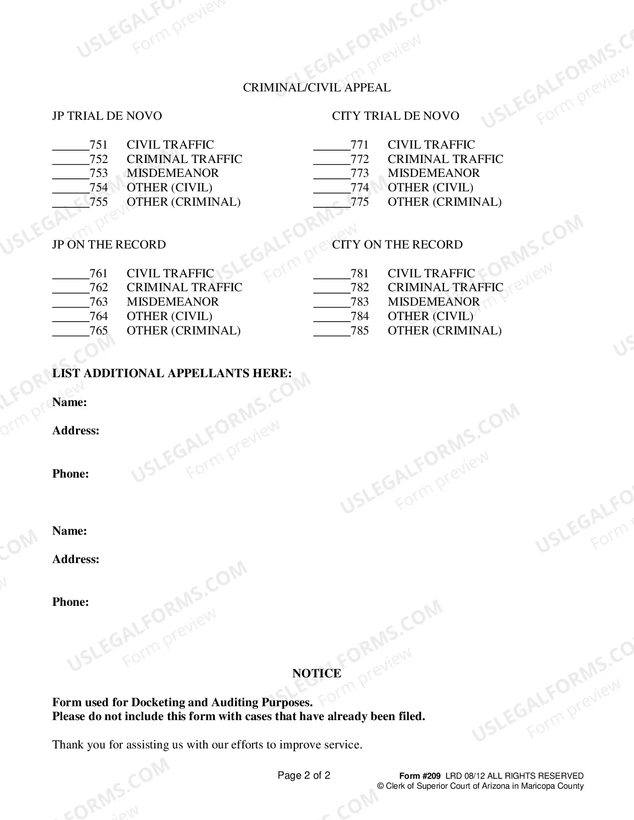 Preview LC Appeals Cover Sheet
