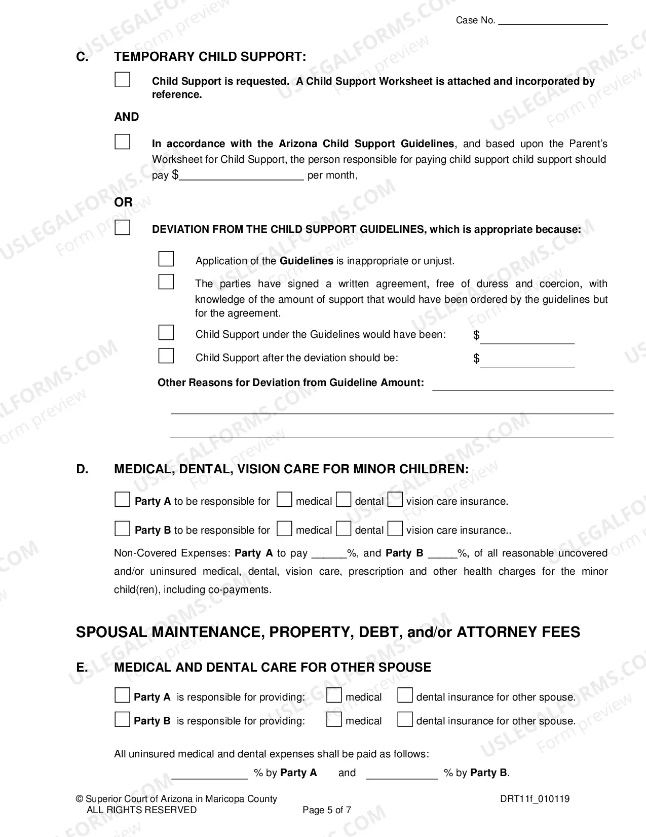 Preview Temporary Order For Child Custody Parenting Time Child Support Or Other