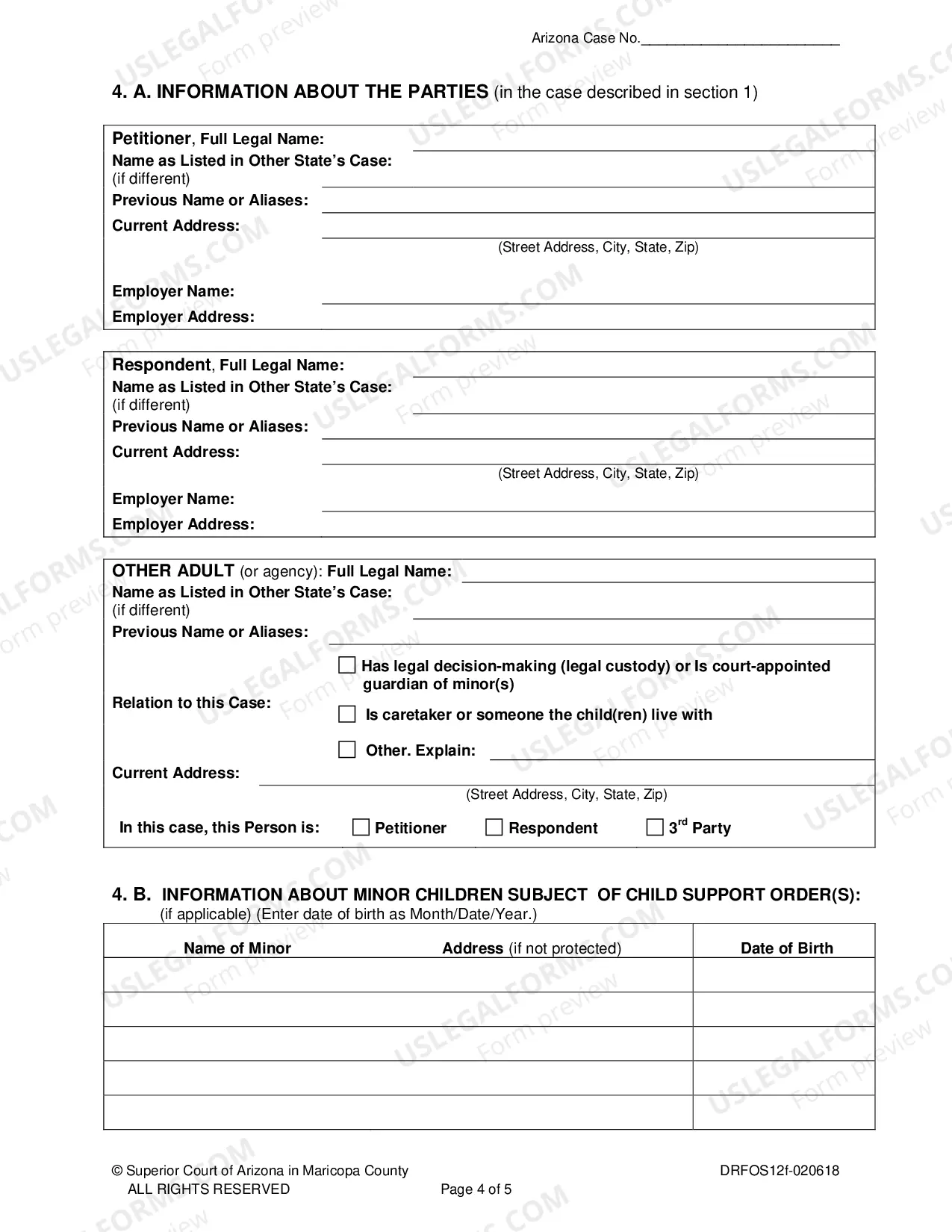 Preview Affidavit to Register a Foreign Family Support Order