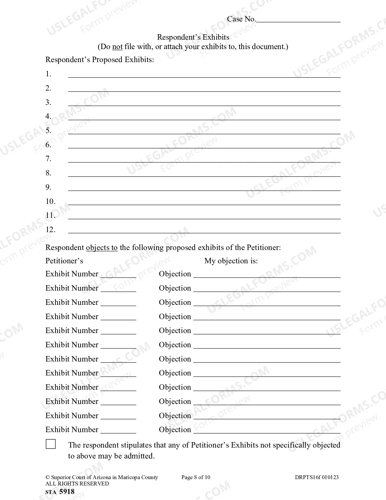 Preview Pre-Trial Statement for Family Court Cases