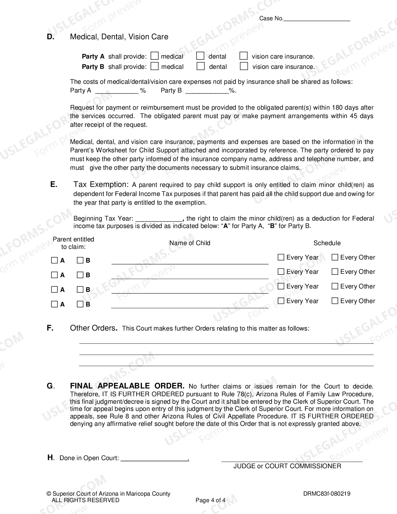 Preview Order Modifying Custody Parenting Time And Support