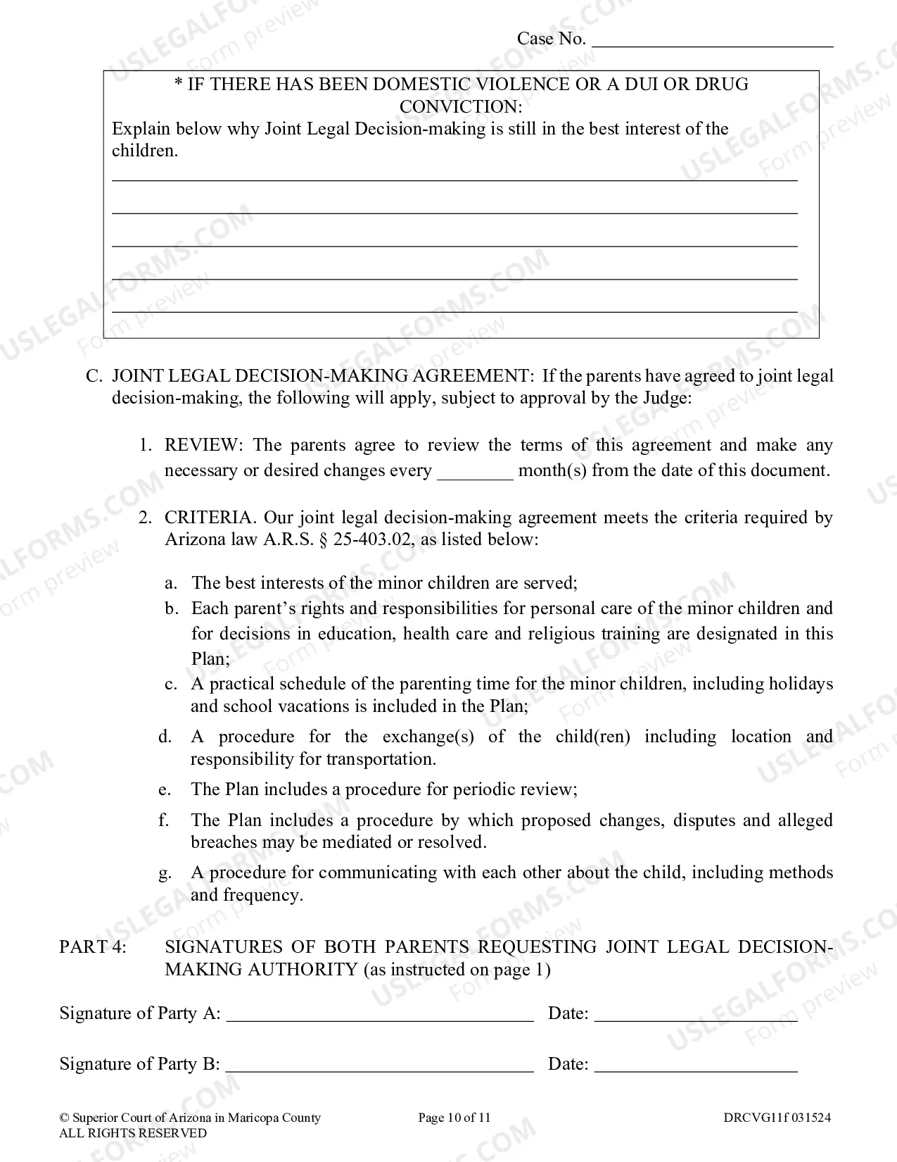 Preview Parenting Plan For Joint Custody With Joint Custody Agreement Or Sole Custody