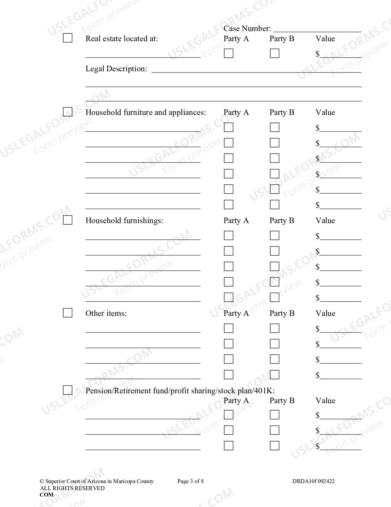 Preview Petition For Dissolution Of (Non Covenant) Marriage Without Children