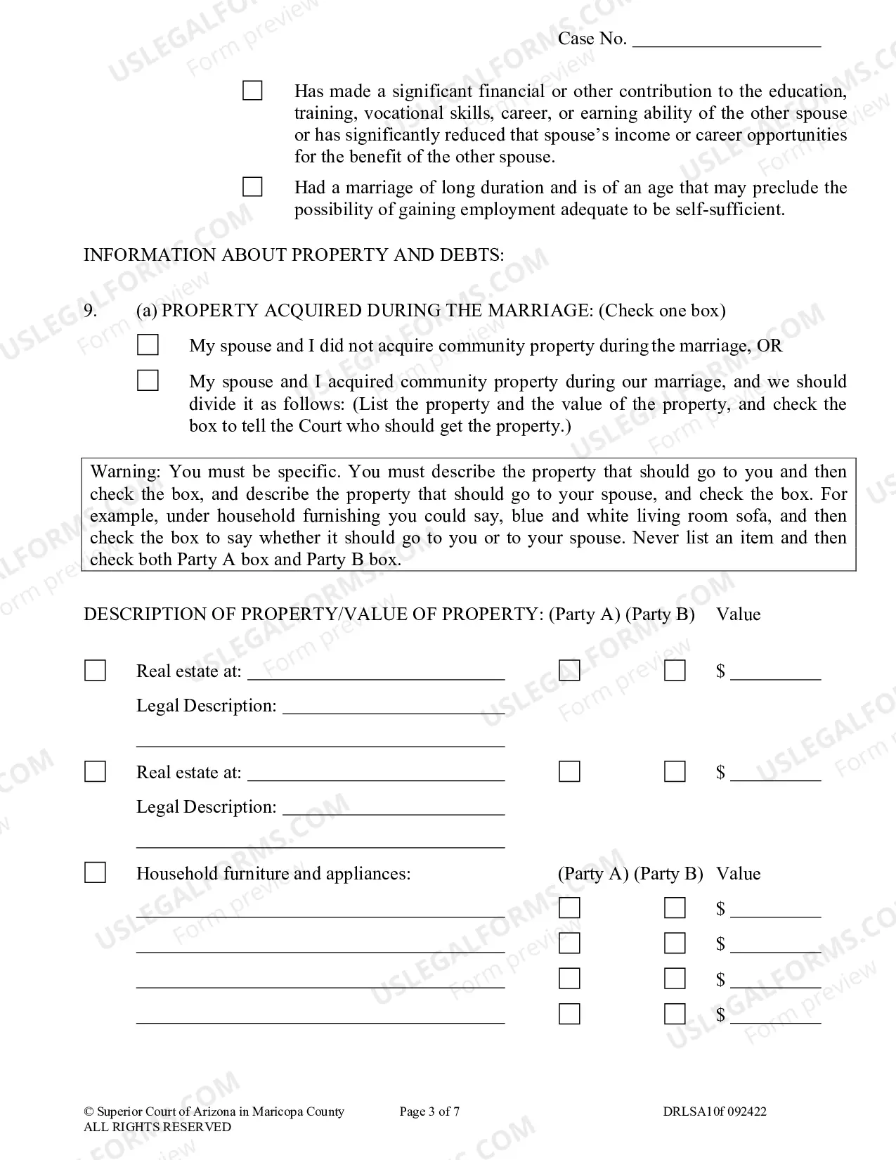 Preview Petition For Legal Separation Without Children