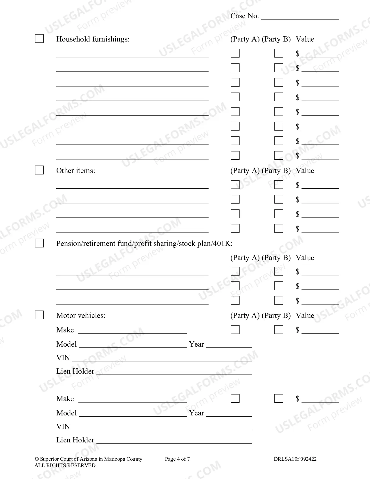 Preview Petition For Legal Separation Without Children