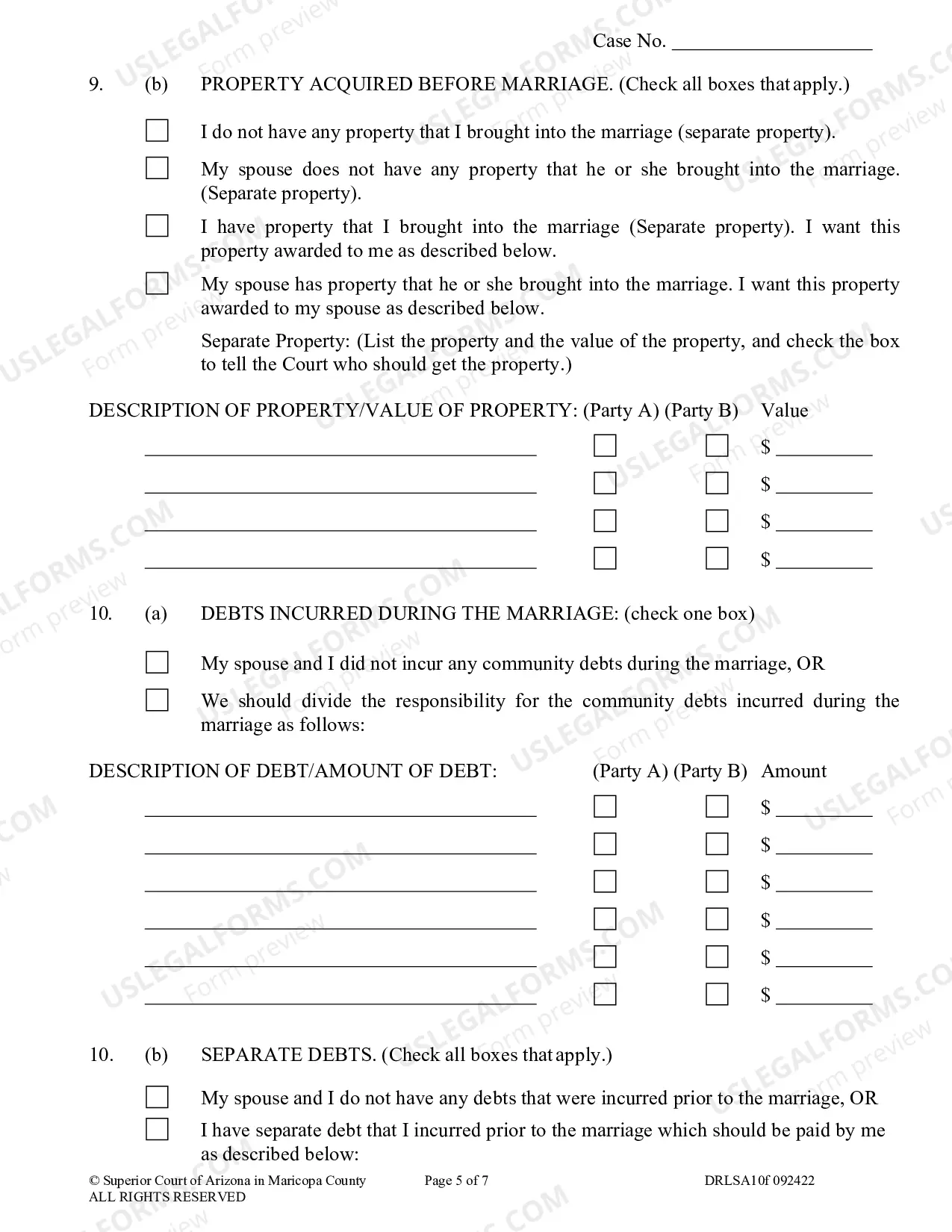 Preview Petition For Legal Separation Without Children