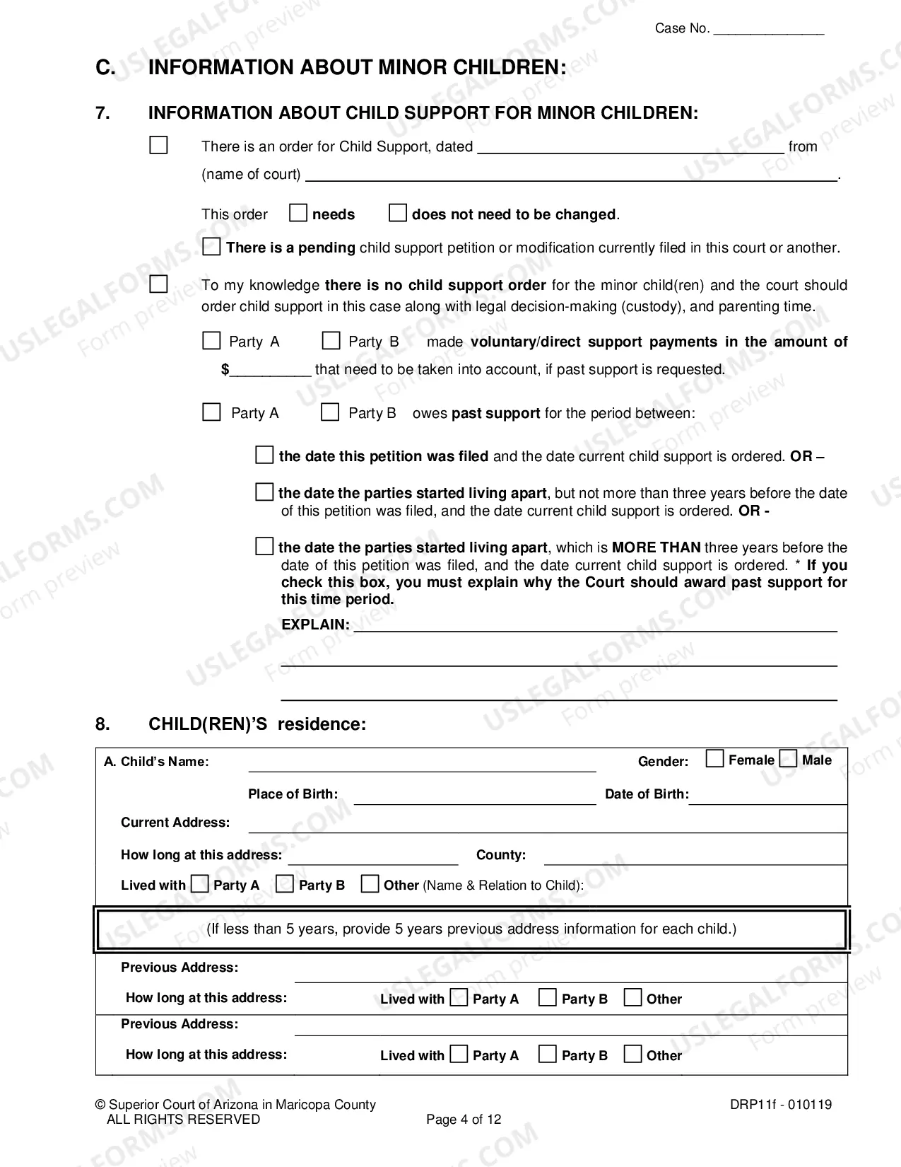 Preview Petition For Paternity Child Custody Parenting Time And Child Support