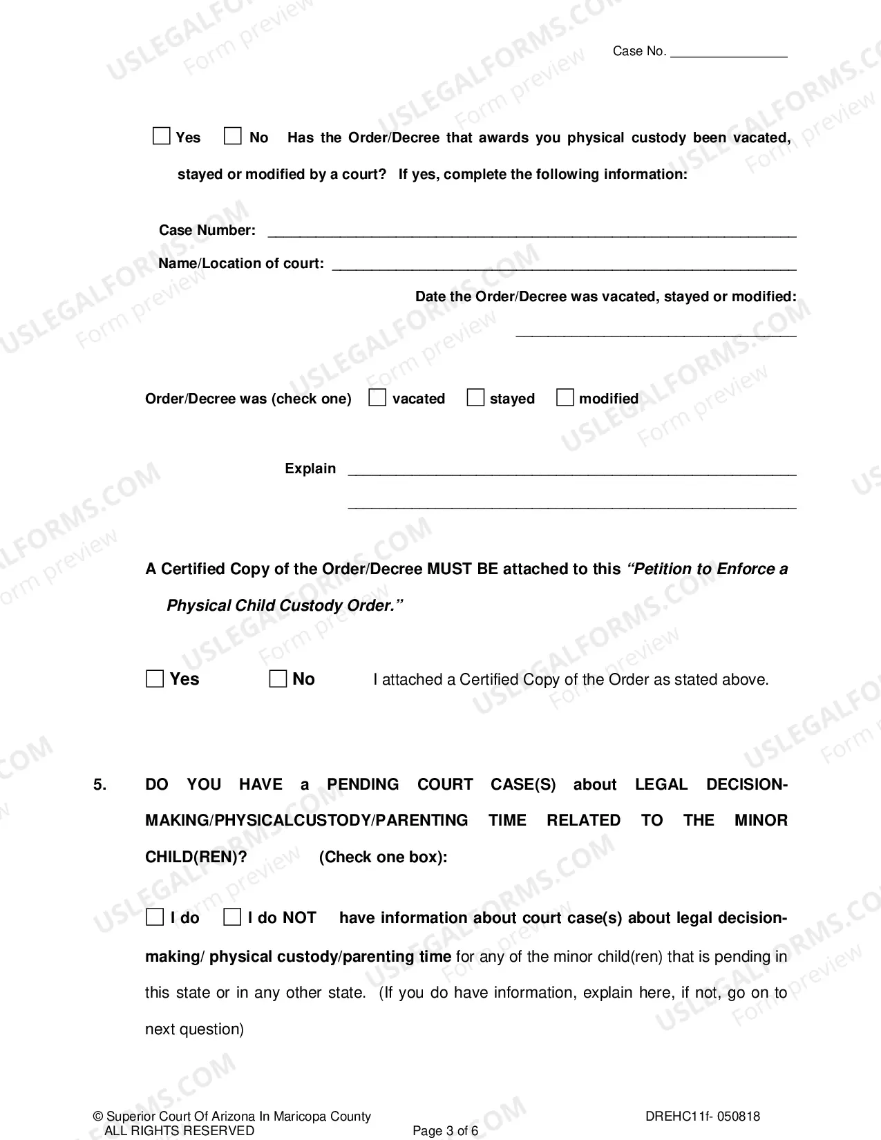 Preview Petition To Enforce Child Custody Determination