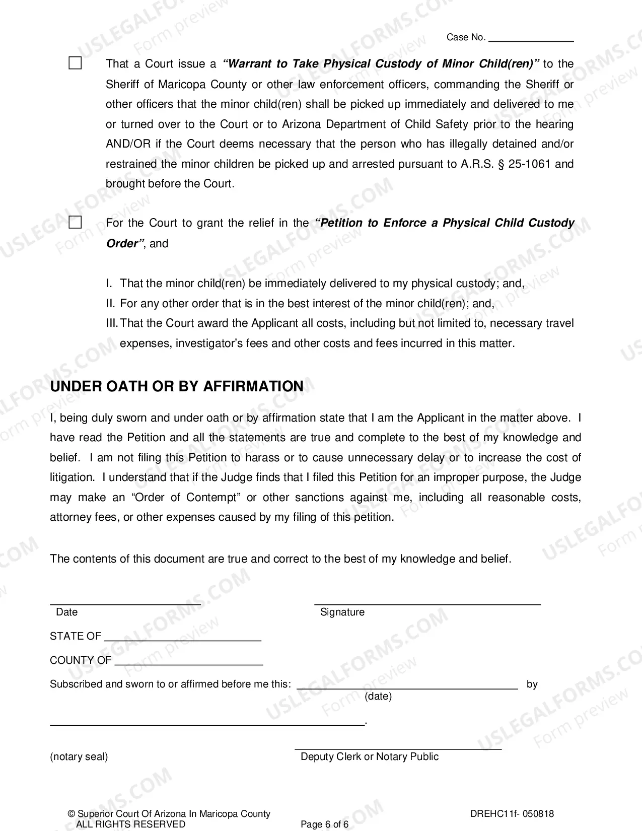 Preview Petition To Enforce Child Custody Determination