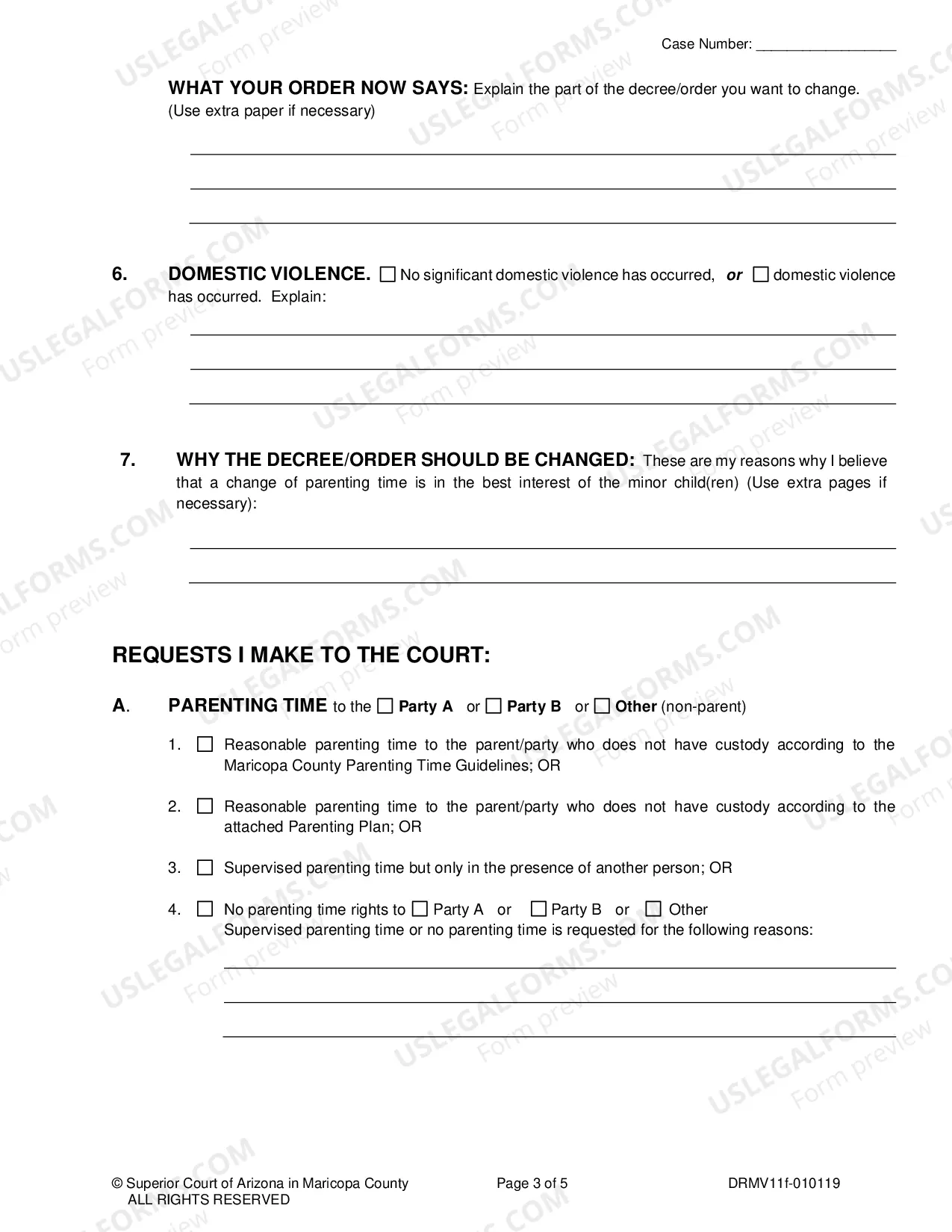 Preview Petition To Modify Child Parenting Time And Child Support