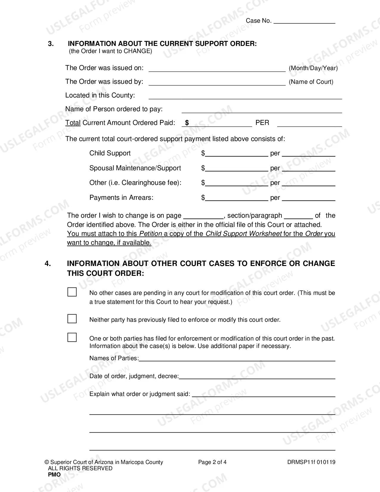 Preview Petition To Modify Support Order (Standard Procedure) Child Support Or Spousal Maintenance Or Support