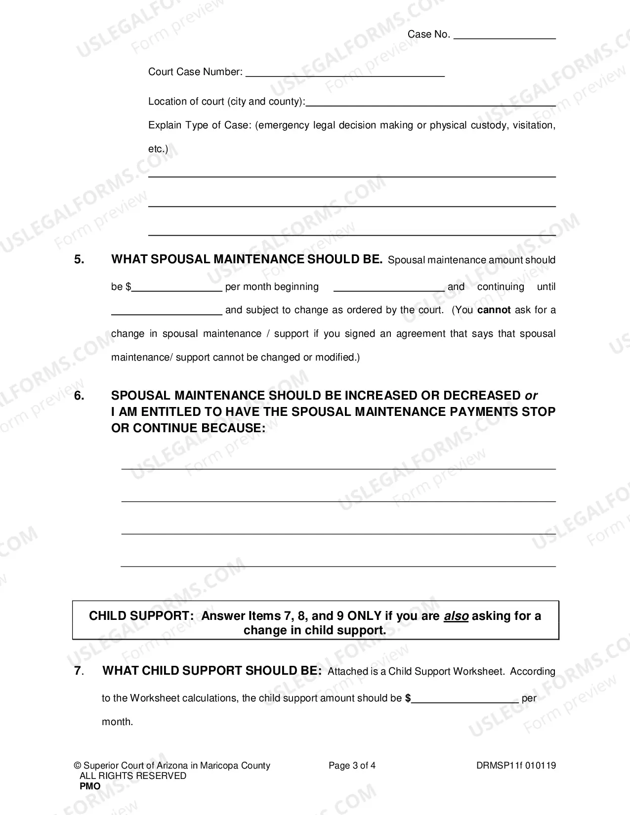 Preview Petition To Modify Support Order (Standard Procedure) Child Support Or Spousal Maintenance Or Support