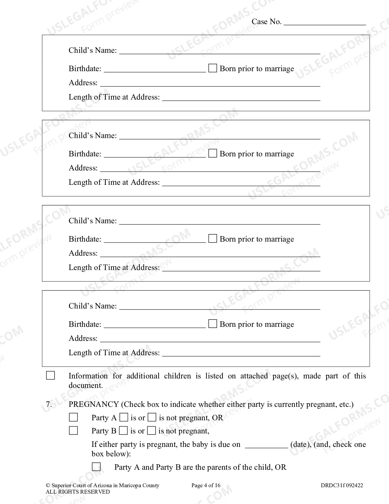 Preview Response To Petition For Dissolution Of Non Covenant Marriage With Children