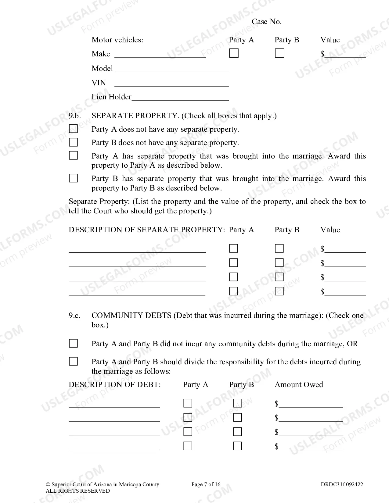 Preview Response To Petition For Dissolution Of Non Covenant Marriage With Children