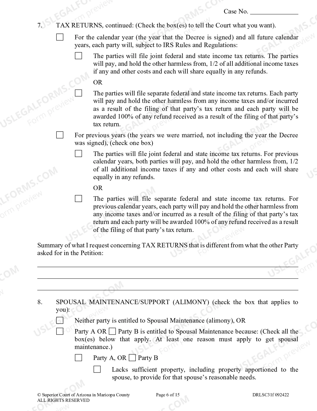 Preview Response to Petition for Legal Separation With Minor Children