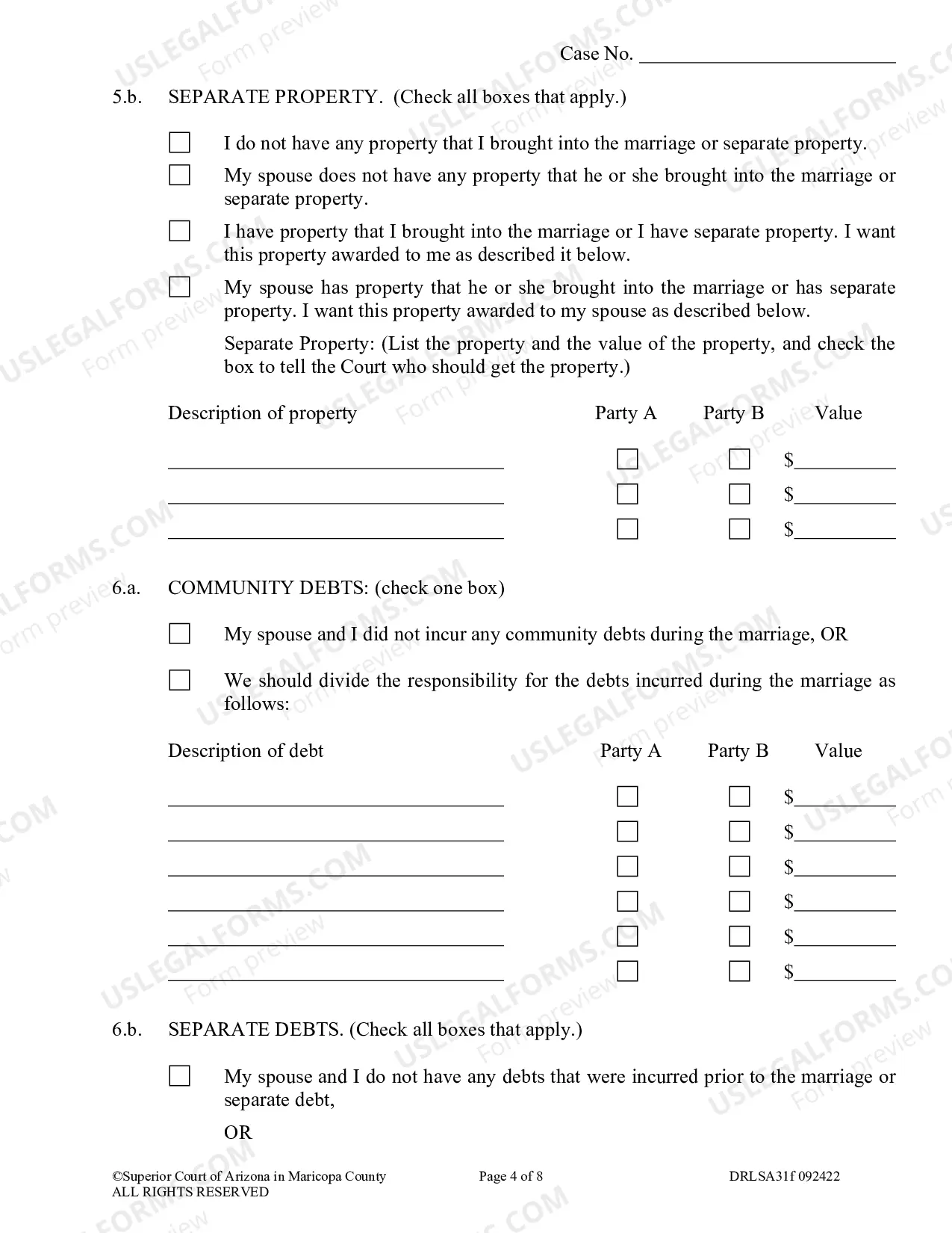 Preview Response To Petition For Legal Separation Without Minor Children