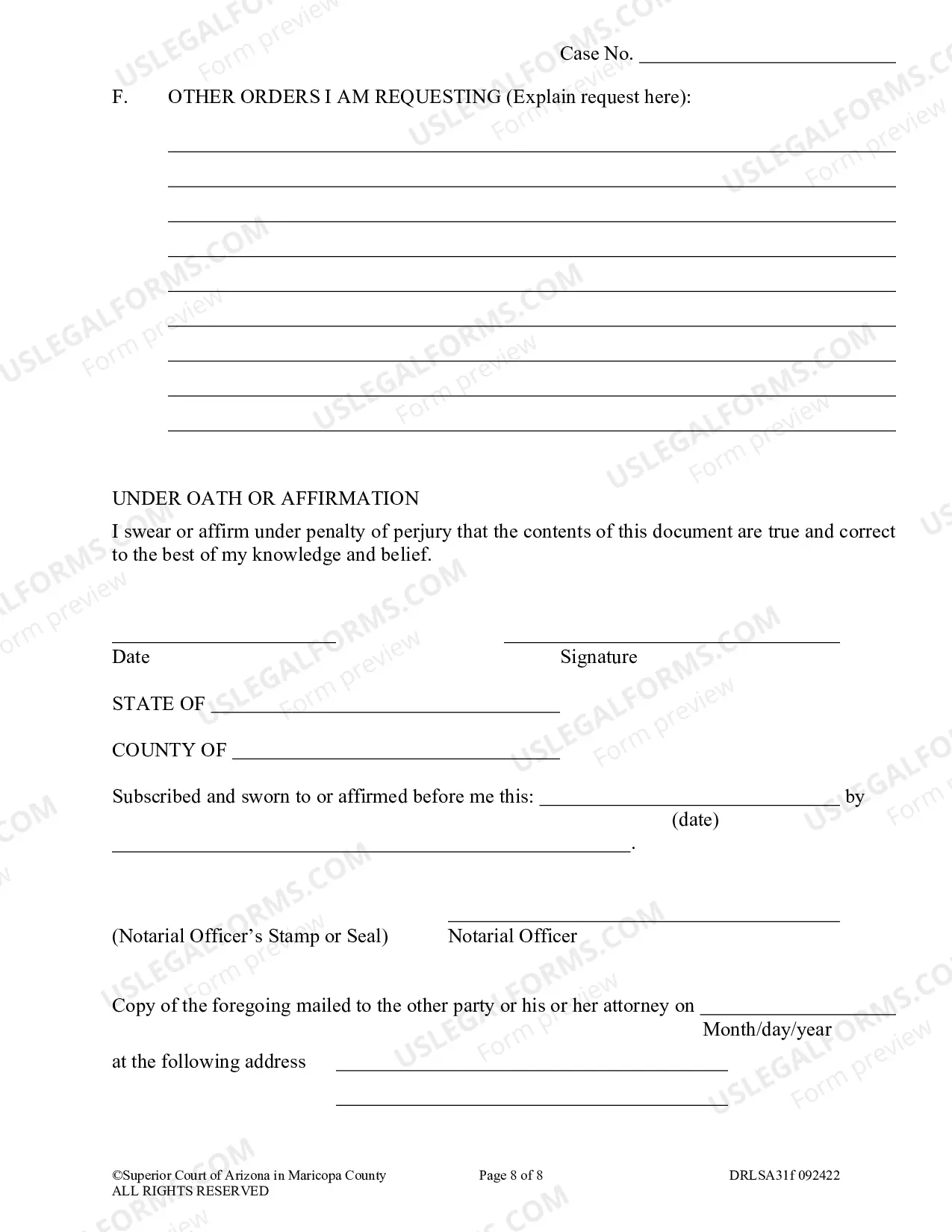 Preview Response To Petition For Legal Separation Without Minor Children