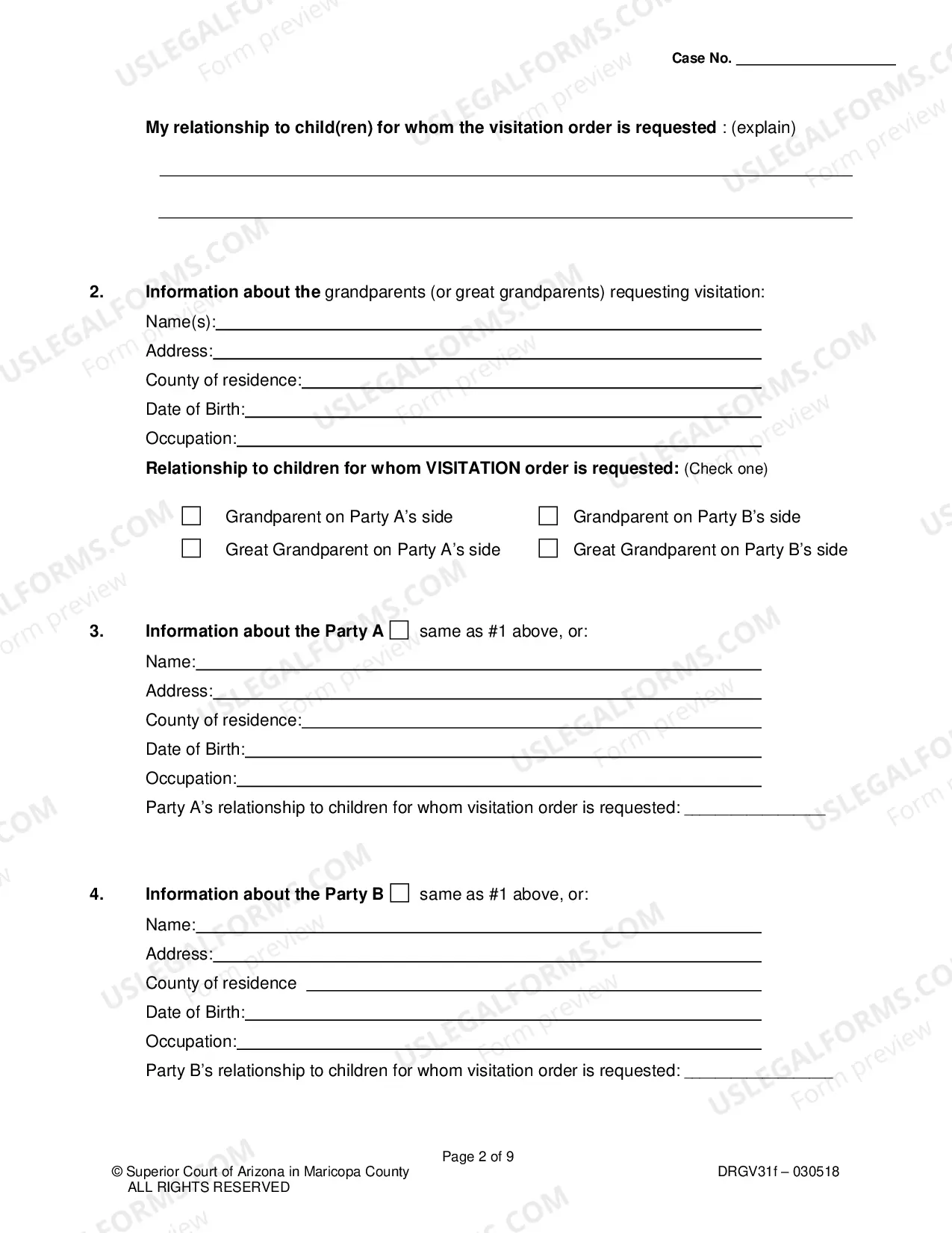 Preview Response To Petition For Order For Grandparent Visitation