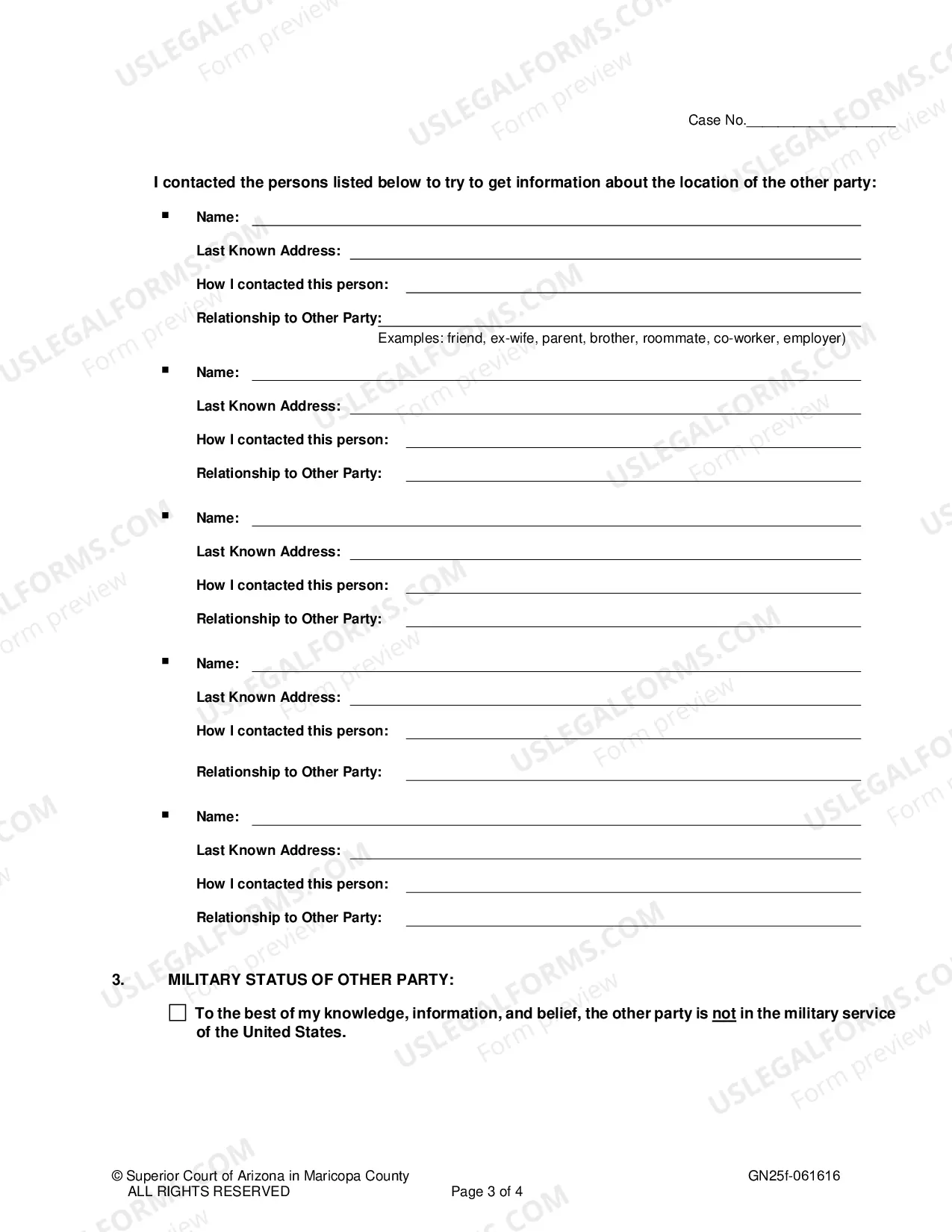 Preview Affidavit Supporting Publication