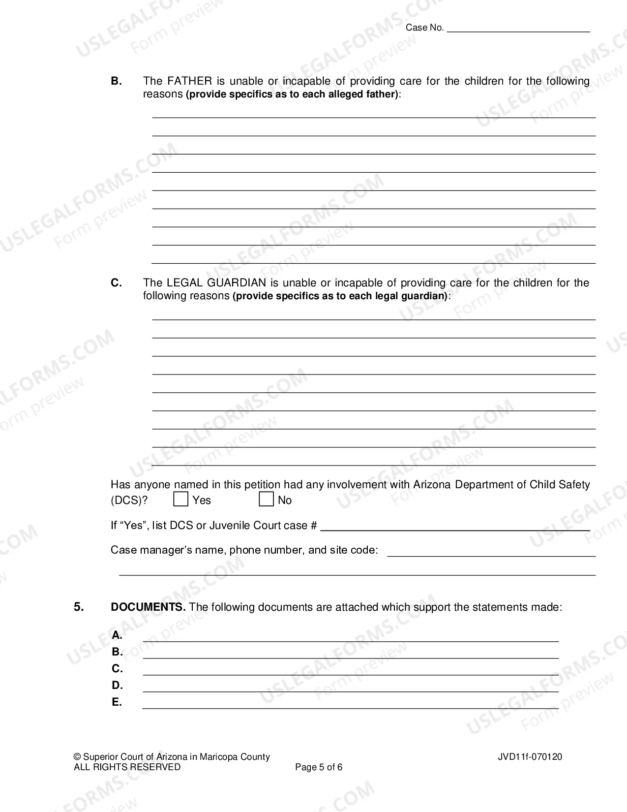 Preview Dependency Petition