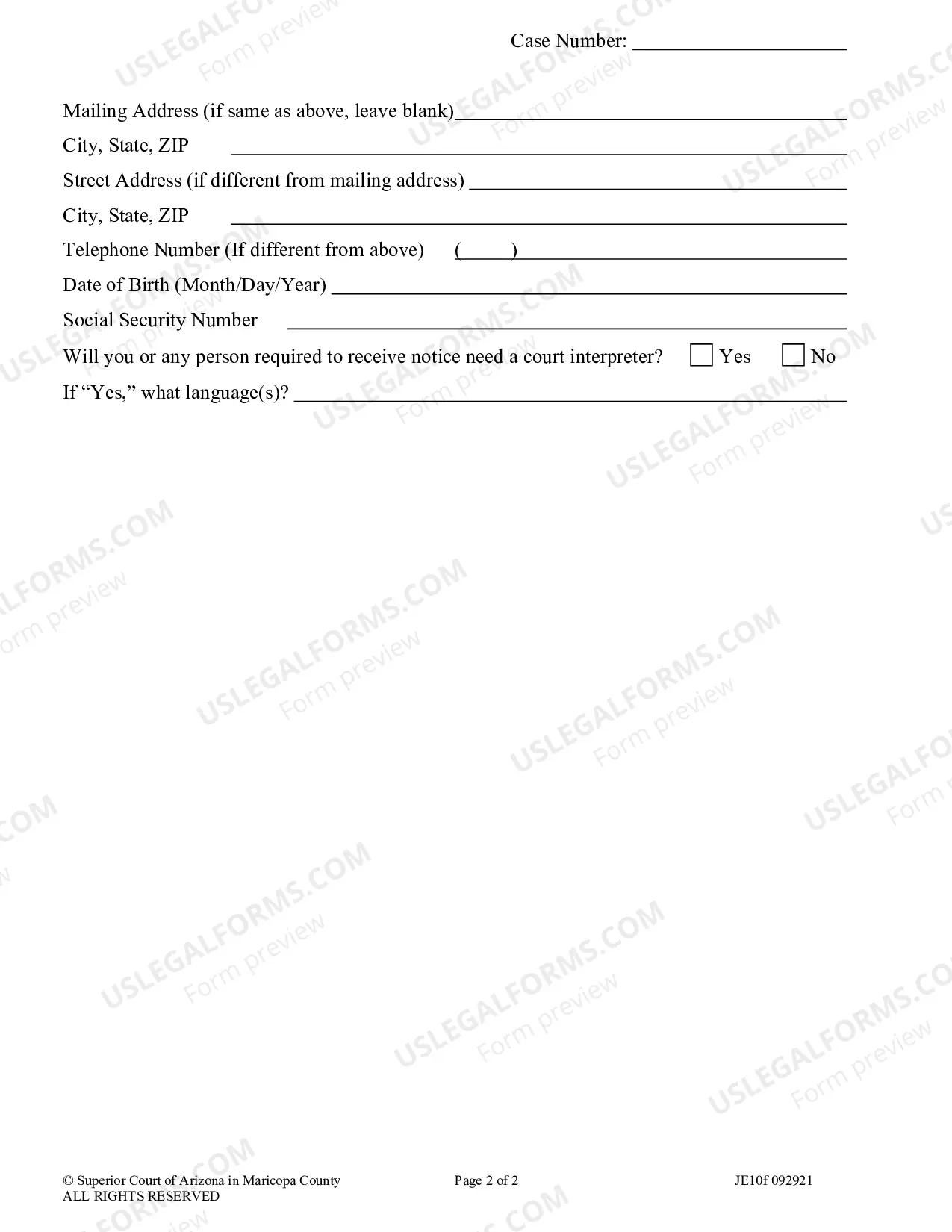 Preview Juvenile Emancipation Information Sheet