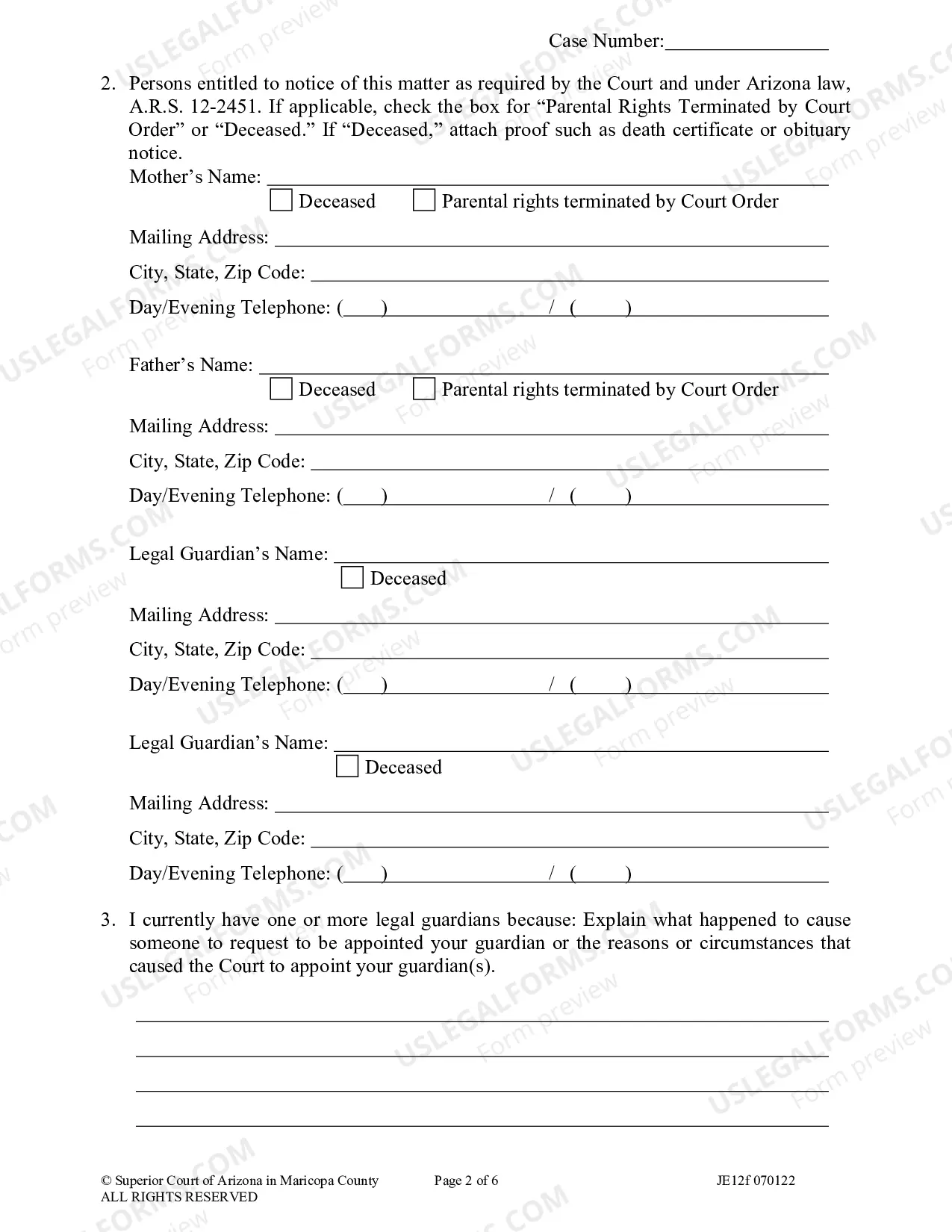 Preview Petition for Emancipation of a Minor