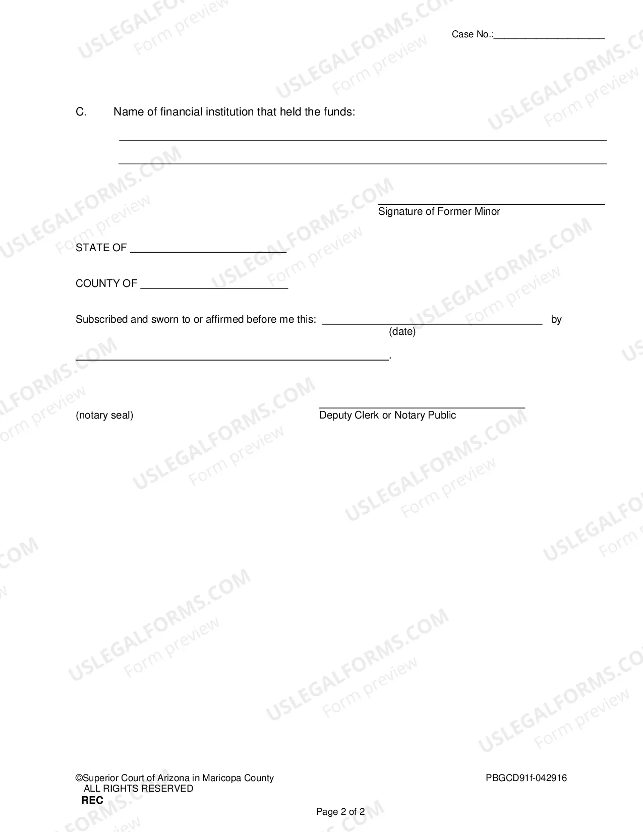 Preview Receipt Of Restricted Funds