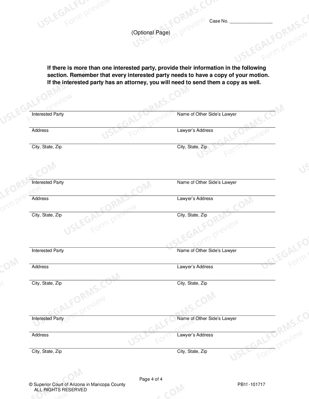 Preview Blank Pleading - Probate