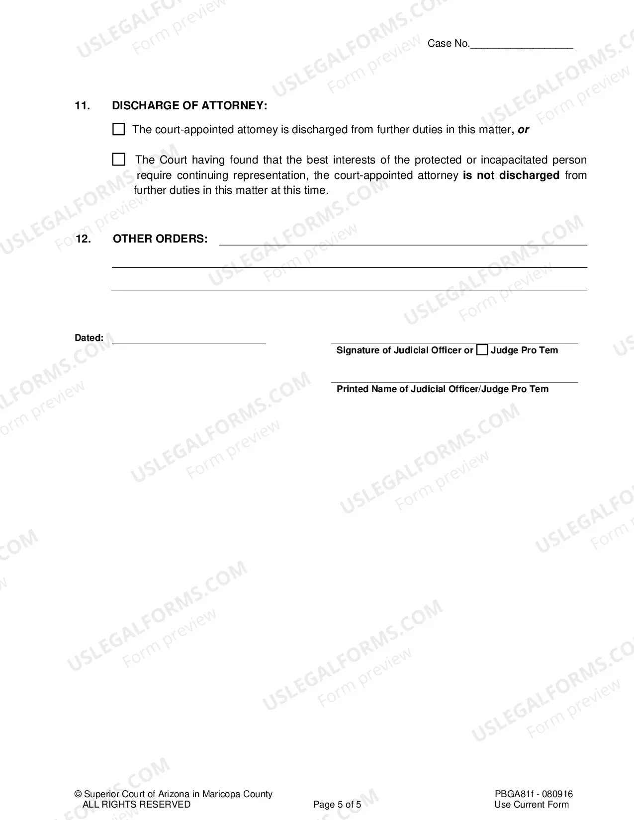 Preview Order Of Appointment Of A Permanent Guardian Of An Adult