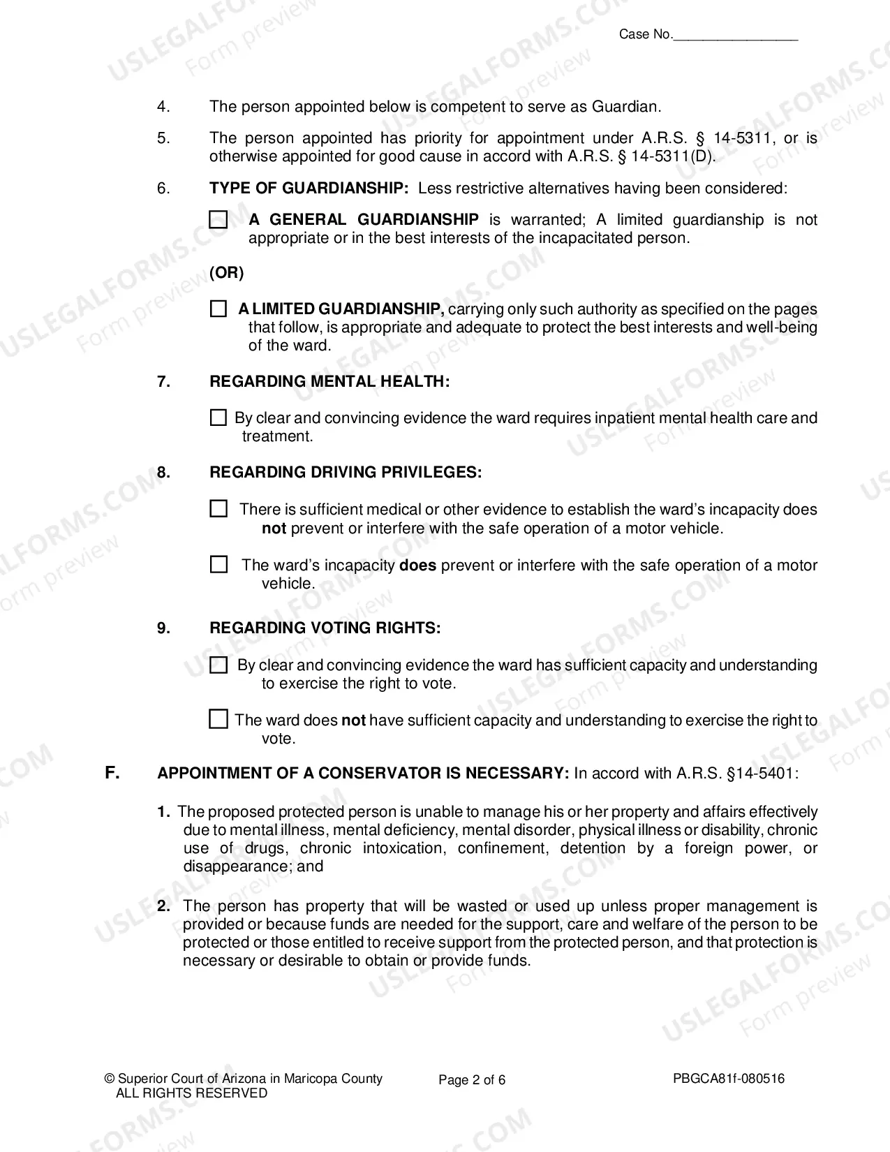 Preview Order Of Appointment Of Permanent Guardian And Conservator Of Adult