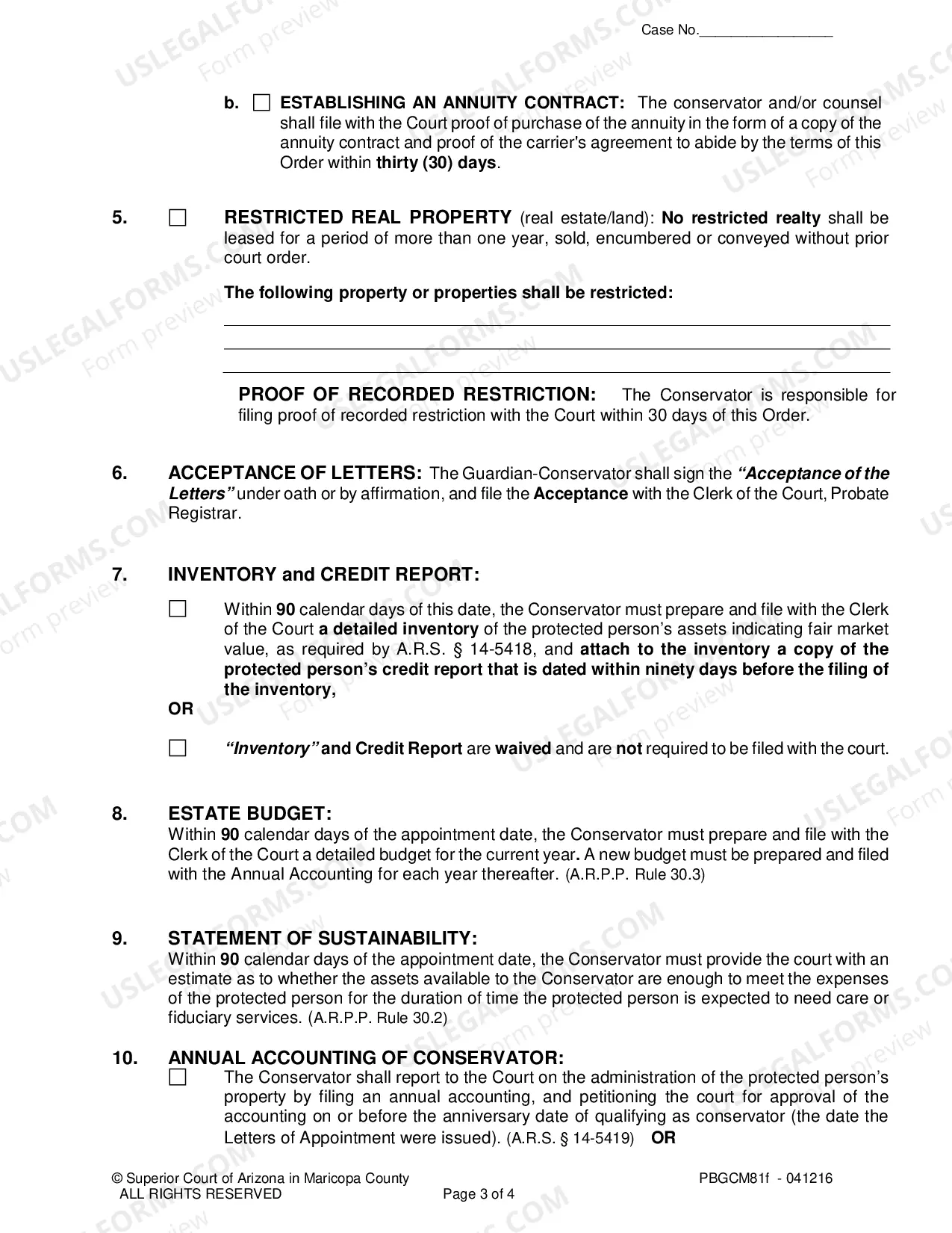 Preview Order Of Appointment Of Permanent Guardian And Conservator Of Minor