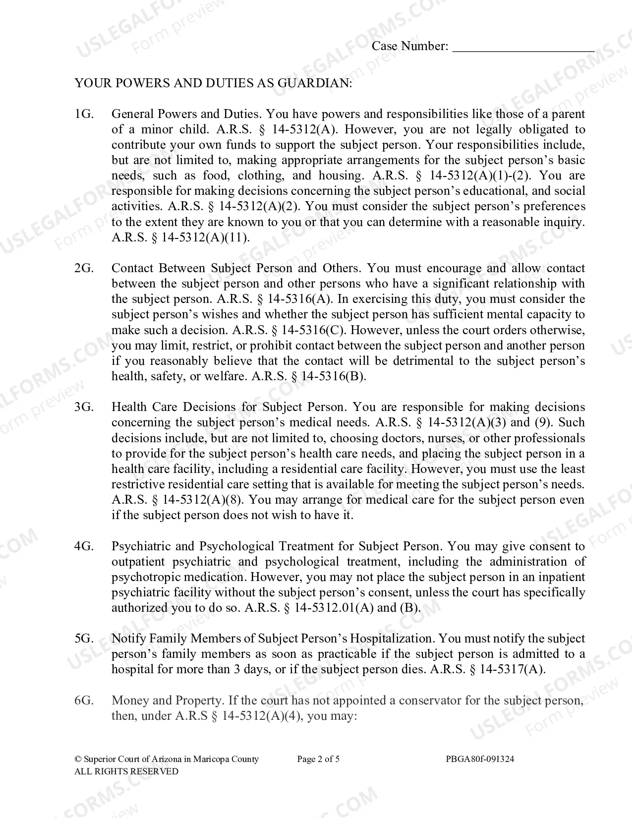 Preview Order To Guardian And Acknowledgement