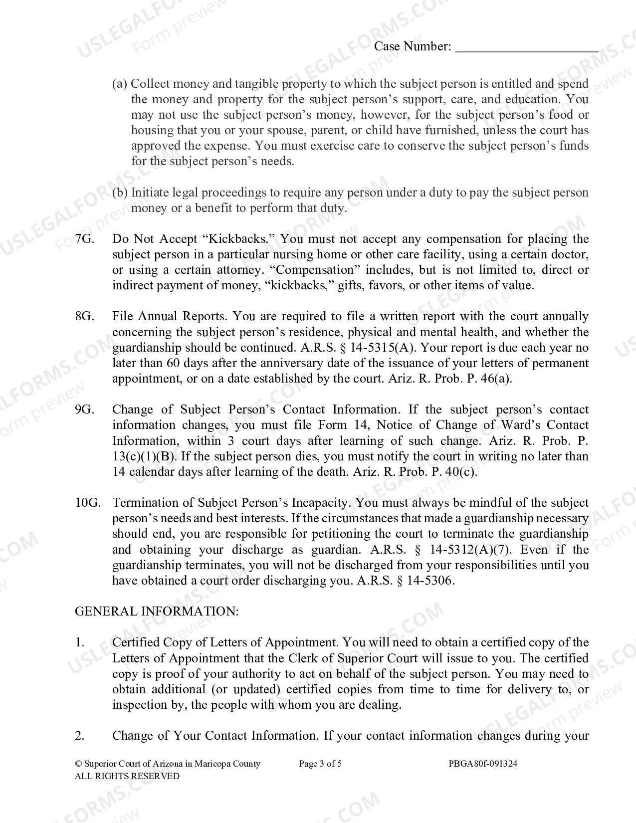 Preview Order To Guardian And Acknowledgement