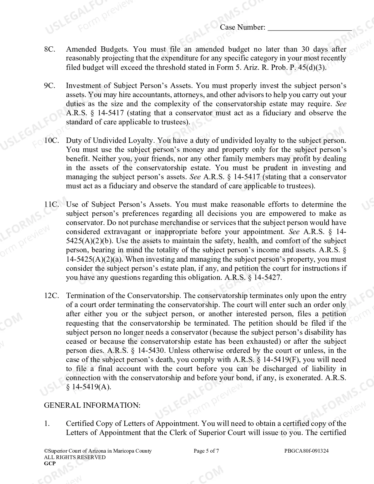 Preview Order To Guardian And Conservator And Acknowledgement