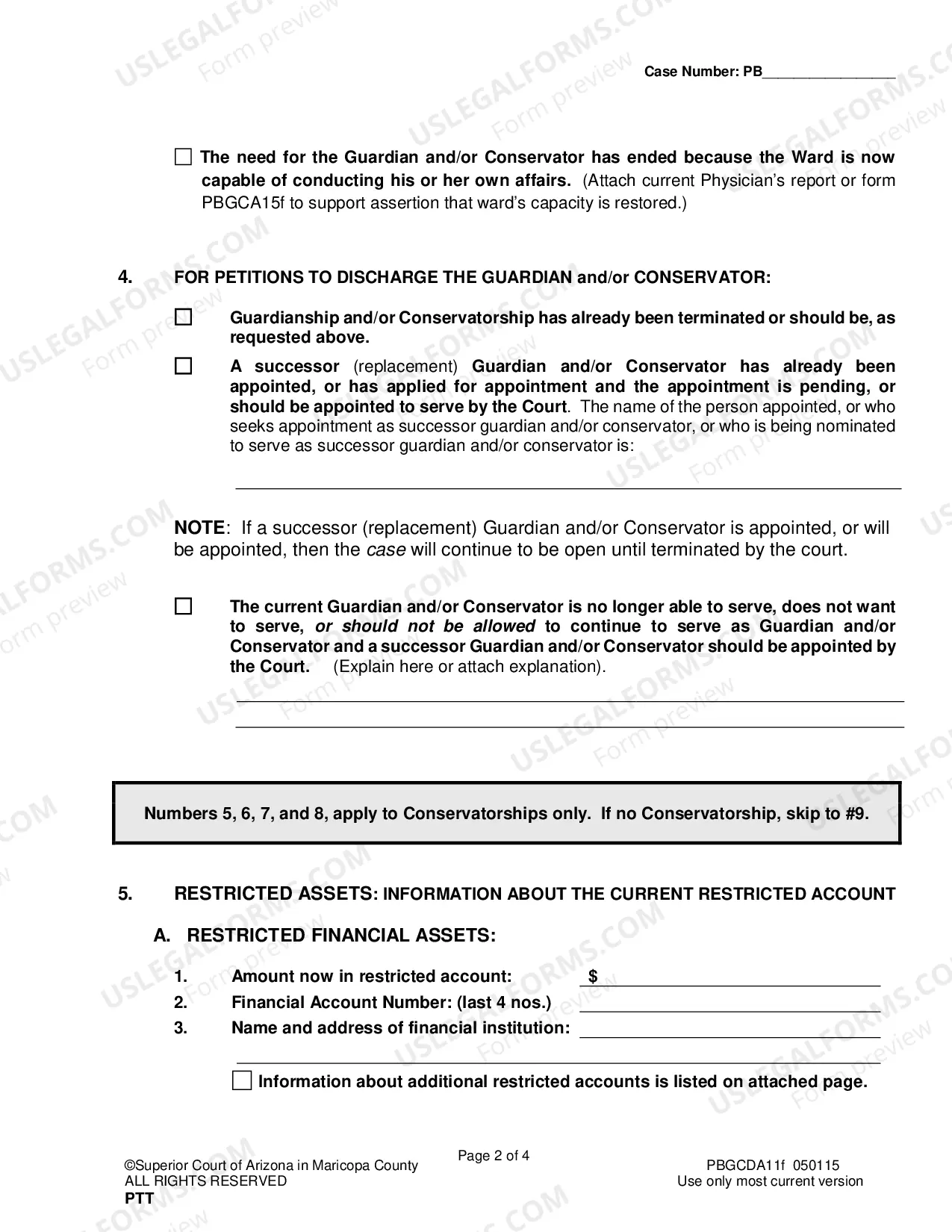 Preview Petition For Discharge And Or Termination Of Guardianship And Conservatorship Of Adult