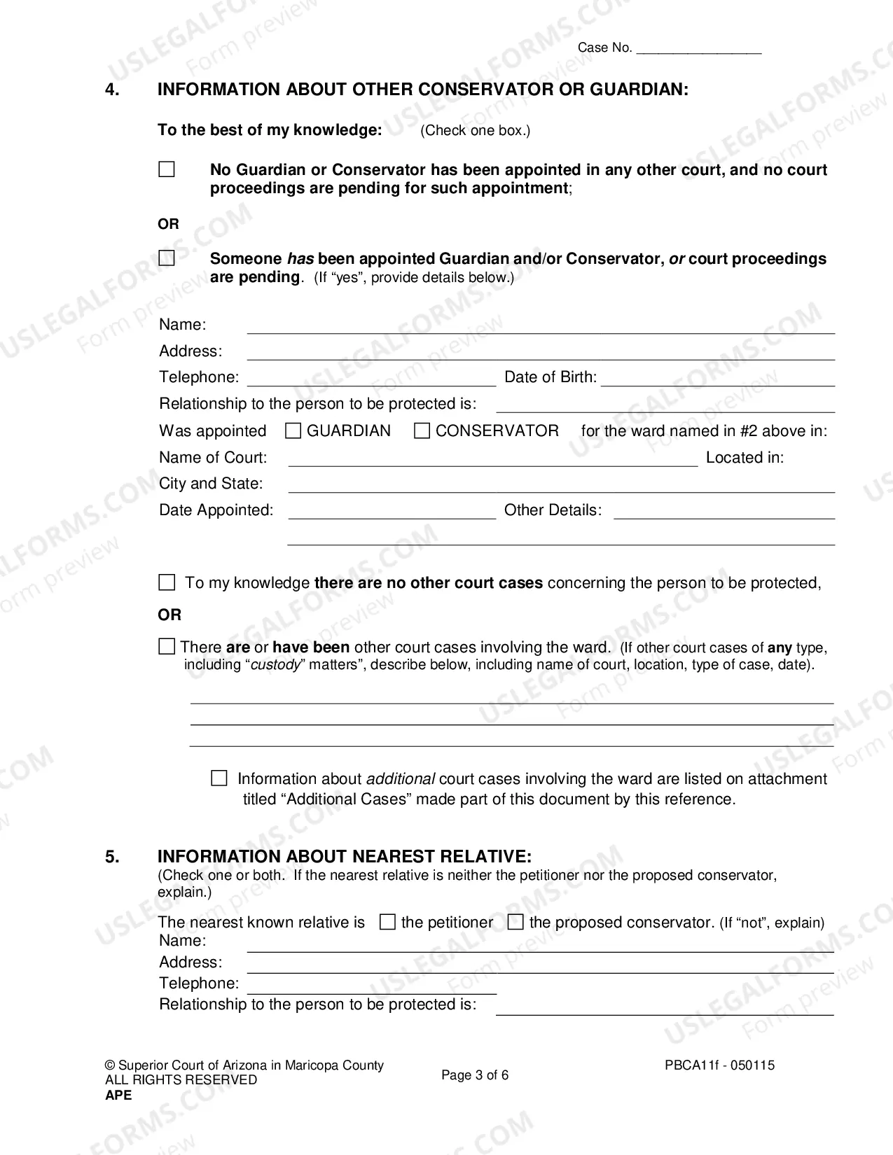 Preview Petition For Permanent Appointment Of Conservator Of Adult