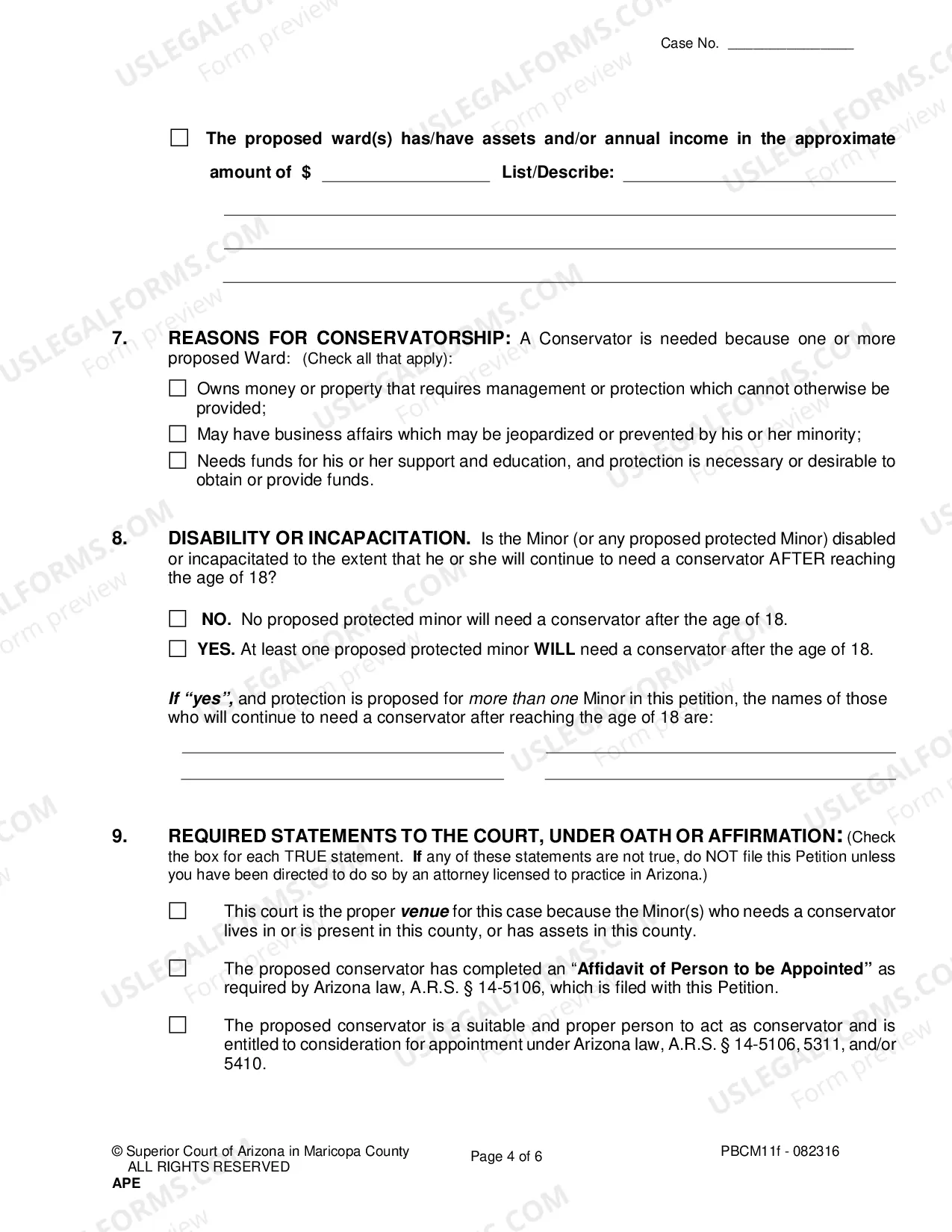 Preview Petition For Permanent Appointment Of Conservatorship Of Minor