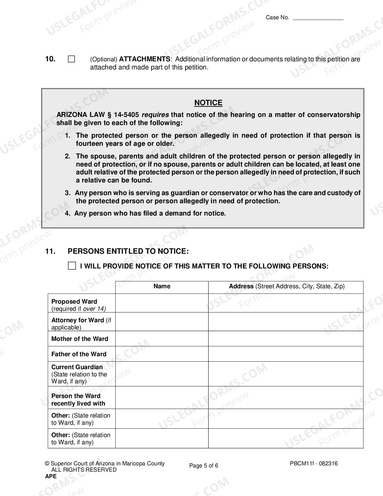 Preview Petition For Permanent Appointment Of Conservatorship Of Minor