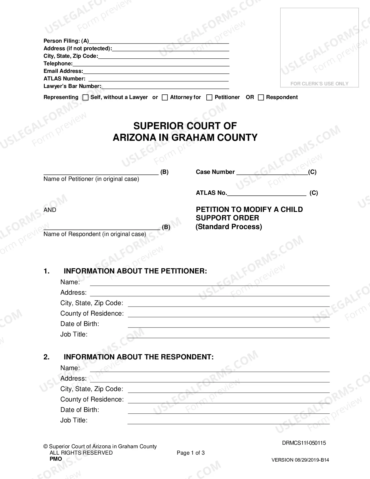 Preview Petition to Modify a Child Support Order