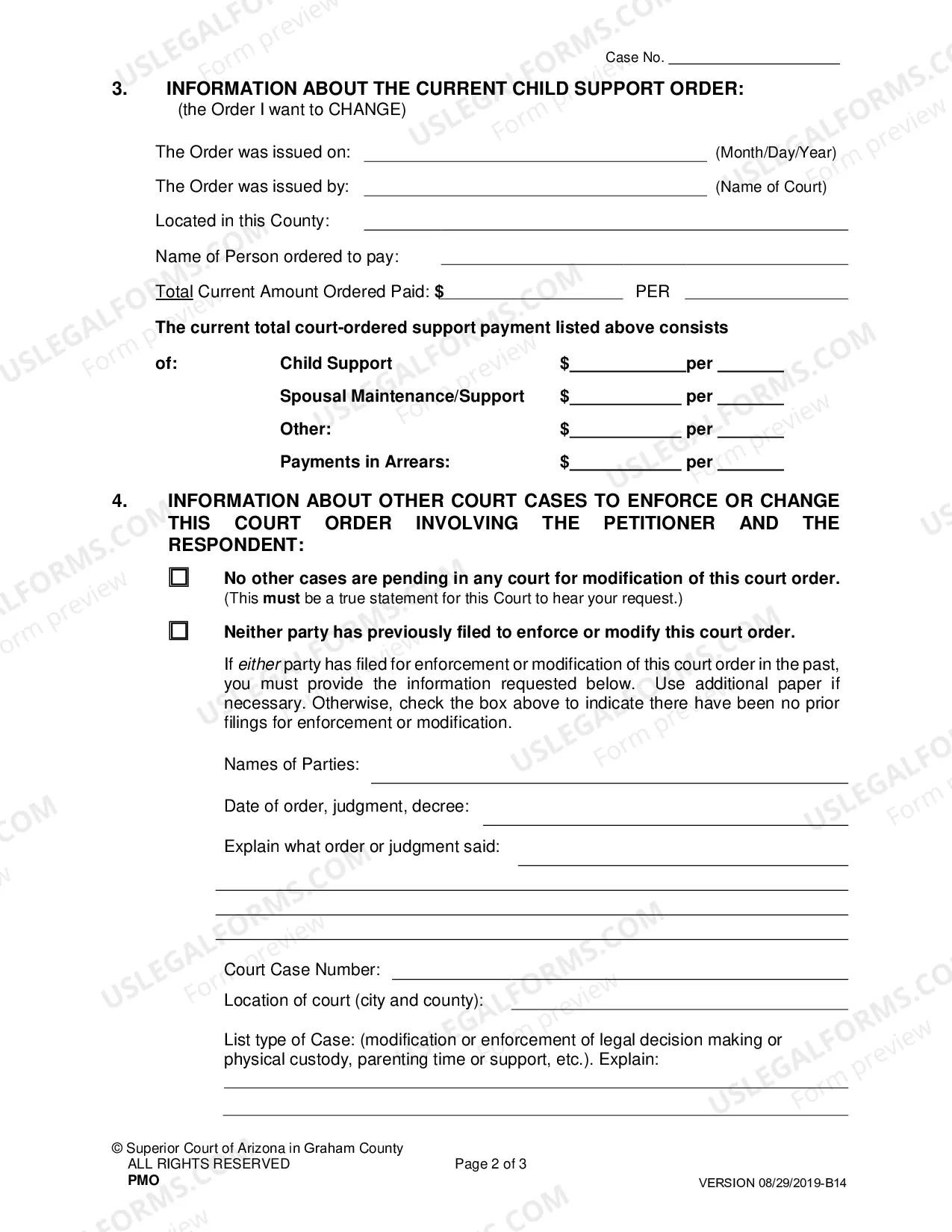 Preview Petition to Modify a Child Support Order