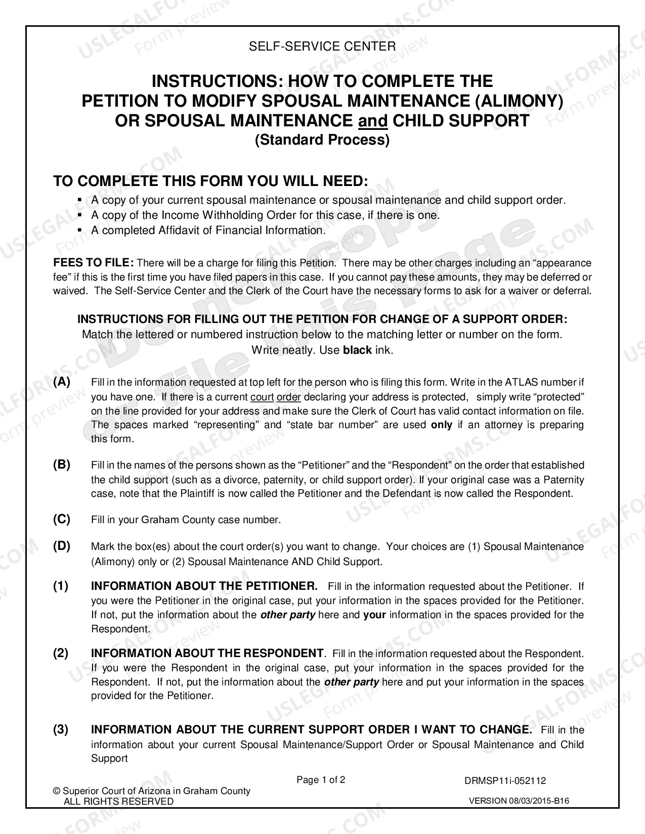 Preview Petition to Modify Child Support 15% or More