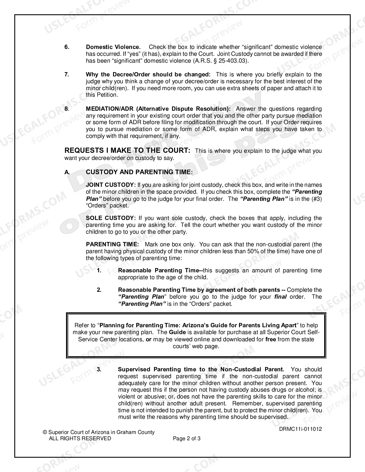 Preview Petition to Modify Custody, Visitation and Child Support