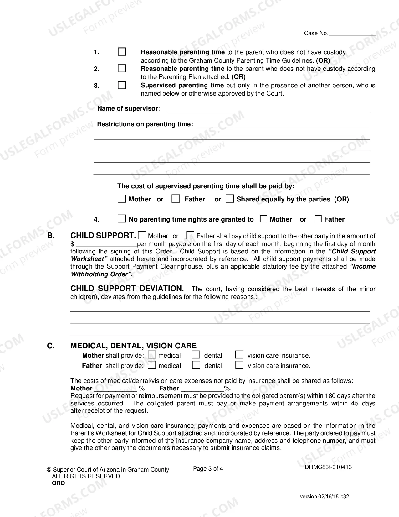 Preview Request to Modify Custody, Parenting Time and Child Support